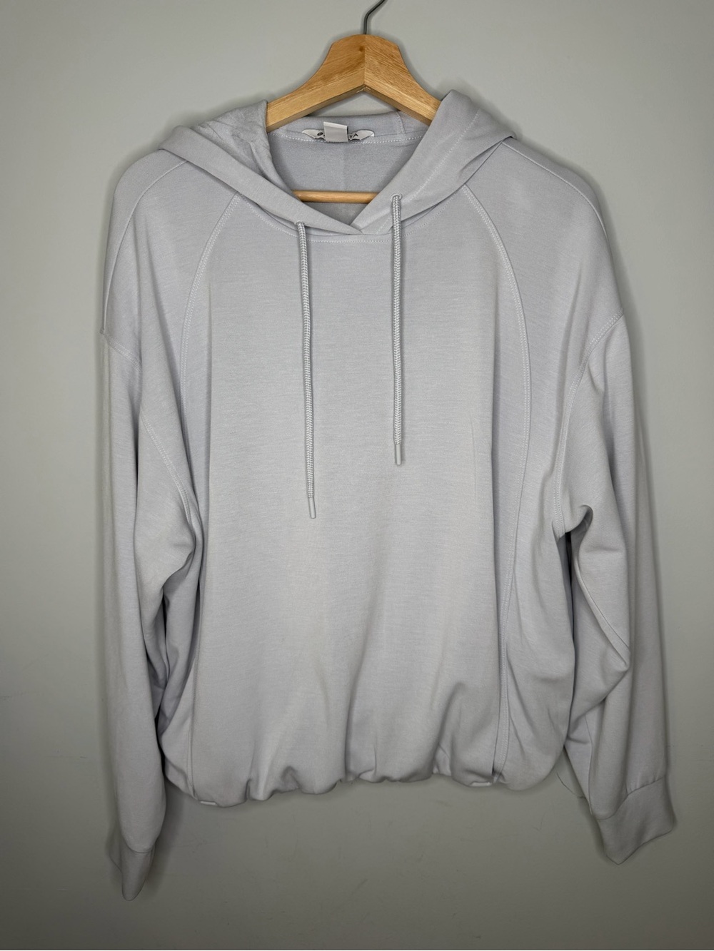 Athleta Seasoft Bubble Hem Hoodie Pullover Light Blue (Medium)